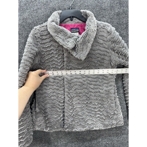 Patagonia Pelage Jacket Women's XS Gray Full Zip Snap Curly Fleece Fuzzy EUC - Picture 10 of 13